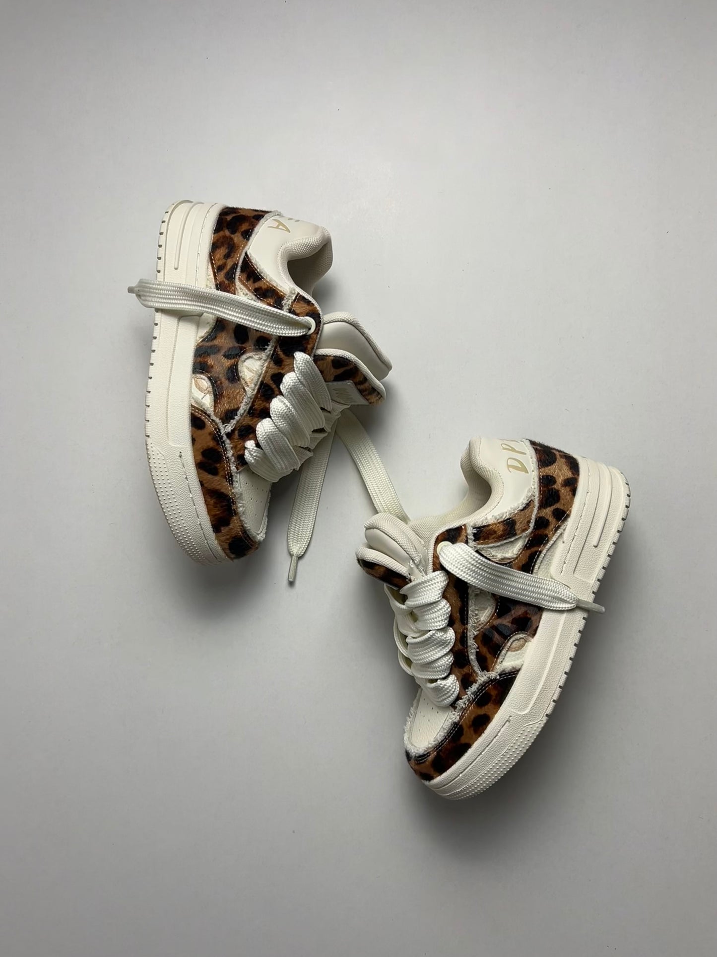 Leopard Double Tongue Sneakers