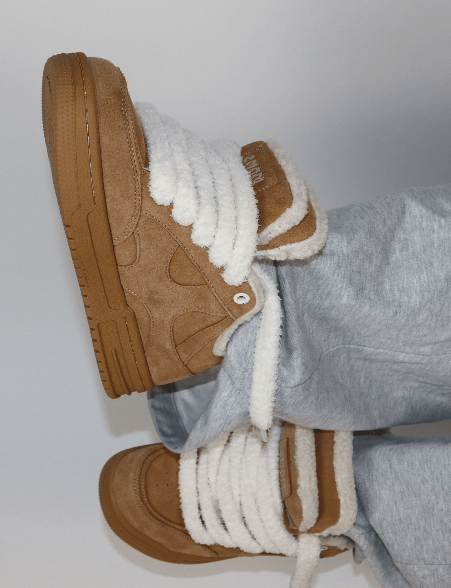 Plush Double Tongue Sneakers