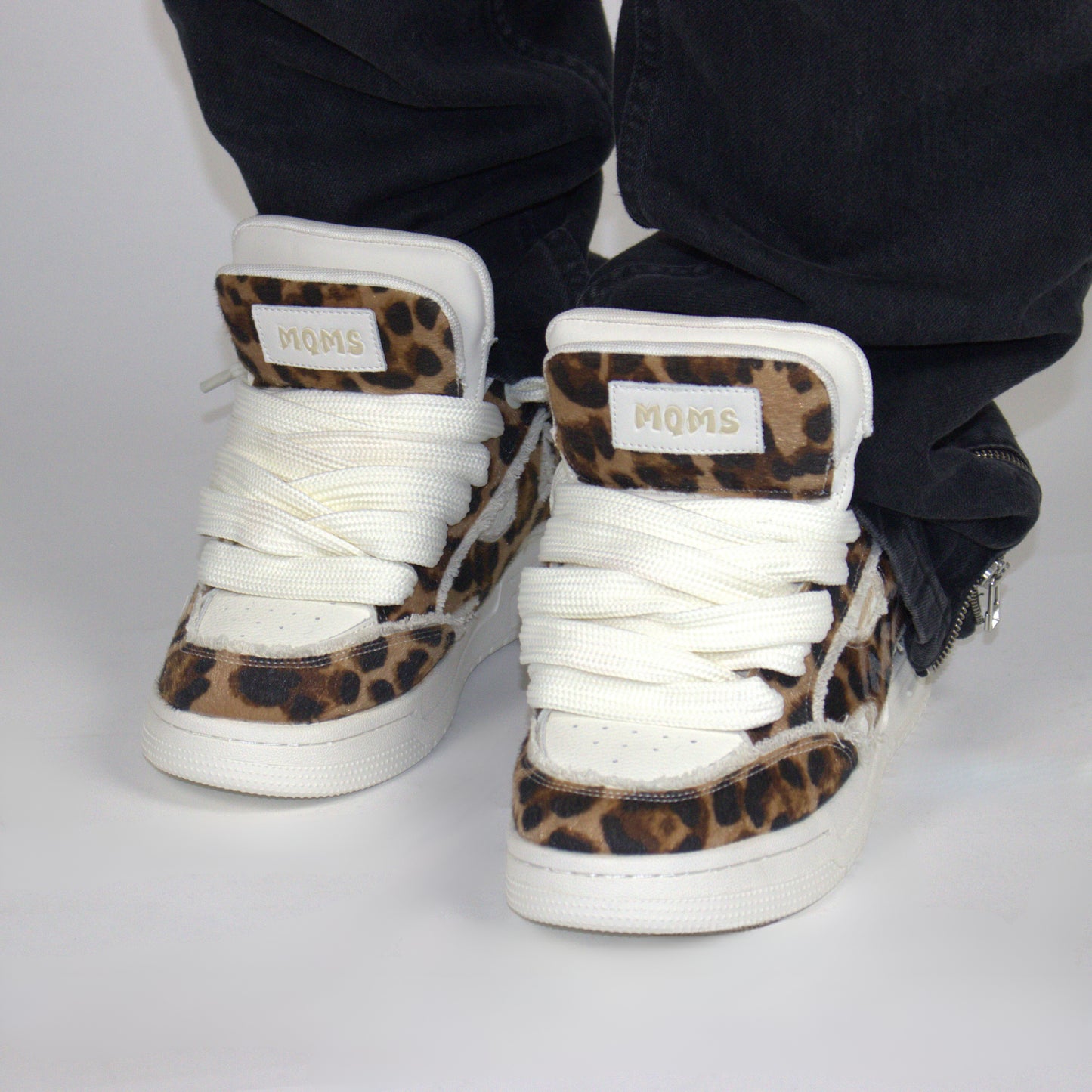 Leopard Double Tongue Sneakers