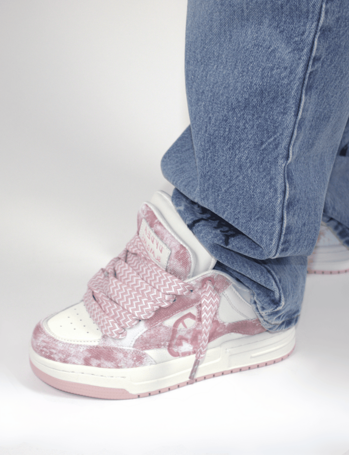 Pink Double Tongue Sneakers
