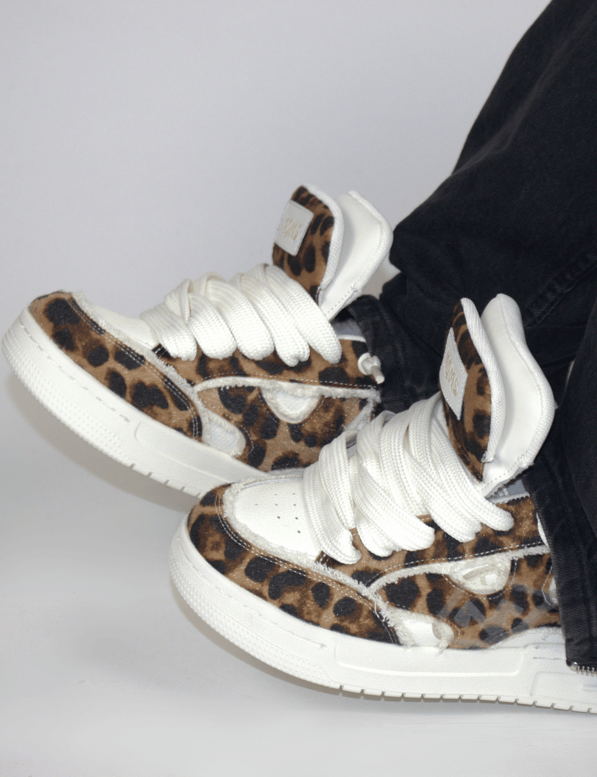 Leopard Double Tongue Sneakers – MAJOR MARKET