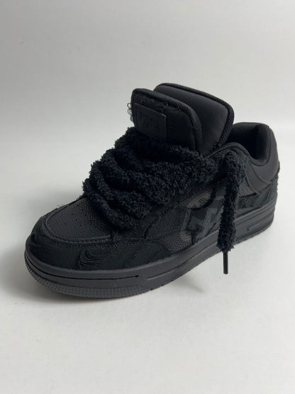Fluffy Black Laces