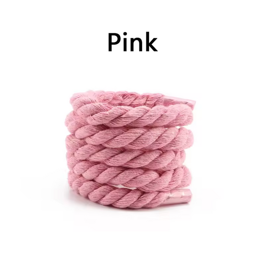 Pink Rope Laces