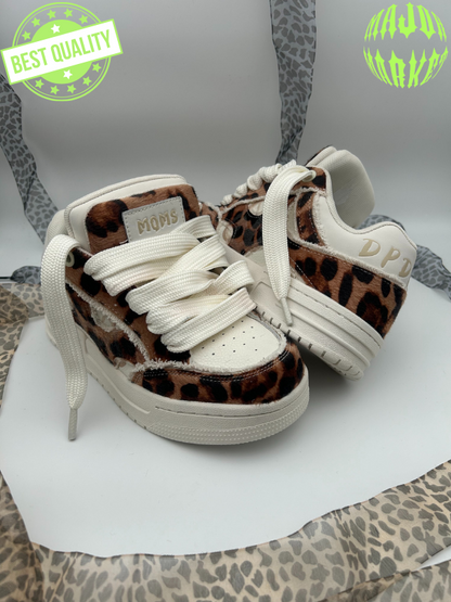 Leopard Double Tongue Sneakers