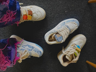 Charms & Distressed Sneakers