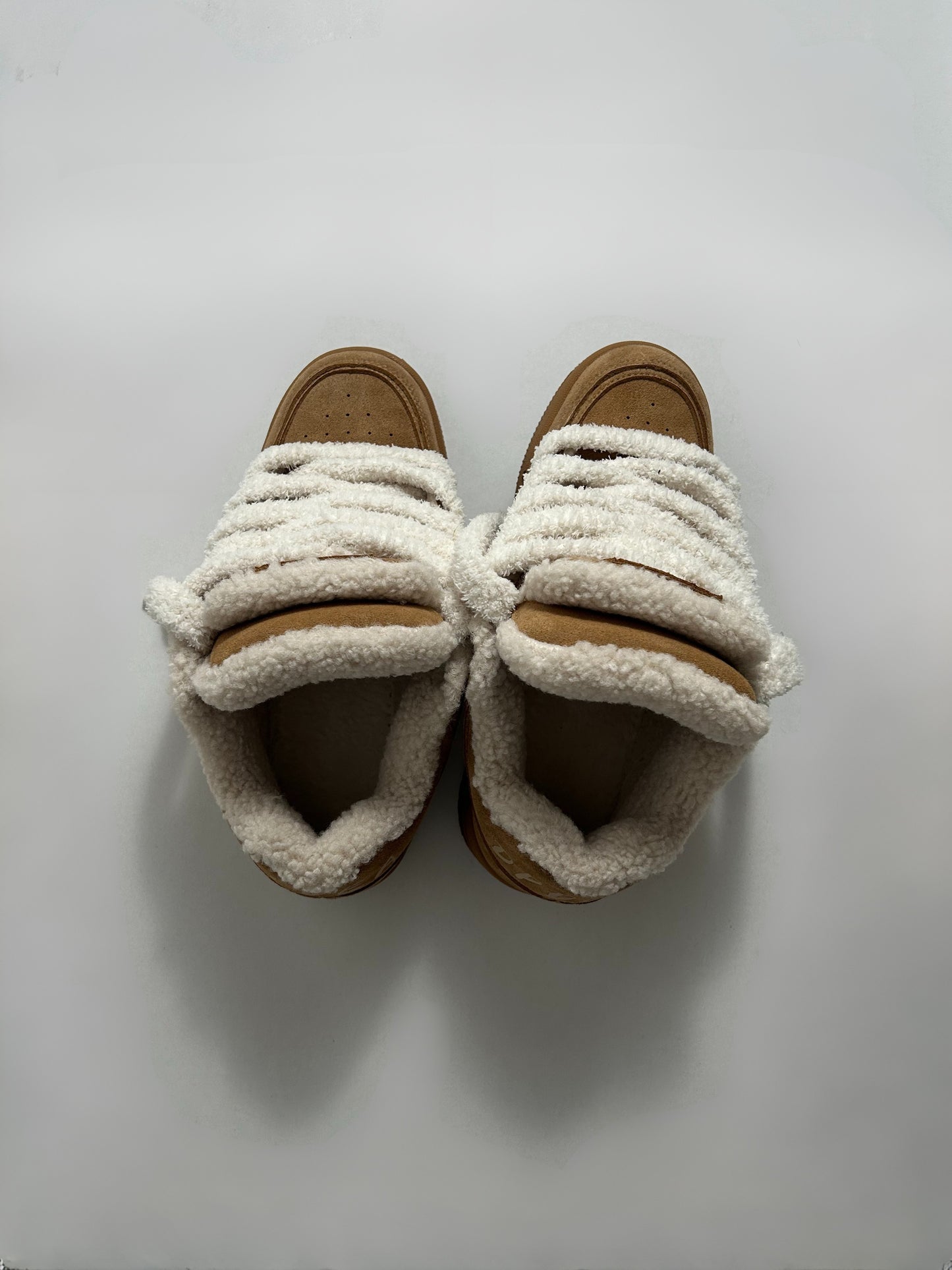 Plush Double Tongue Sneakers